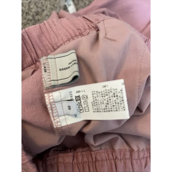 Woman’s Pants Size L Pink Elastic Waisted Linen/Rayon Full Length Long Pants - Picture 7 of 8